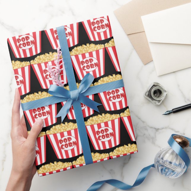 Niedlich Movie Popcorn Fliesen Muster Party Geschenkpapier (Schenken)