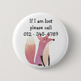 Niedlich Mr Fox, Kontakt für Kindernotfälle Button