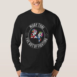 Niedlich Muay Thai Unicorn Girls T-Shirt