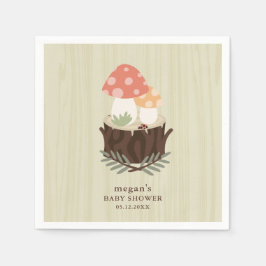 Niedlich Mushroom Baby Dusche Napkin Serviette