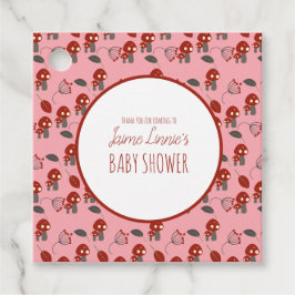 Niedlich Mushroom Baby Duschgarten Wald Danke Geschenkanhänger