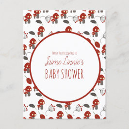 Niedlich Mushroom Baby Duschgarten Wald Danke Postkarte