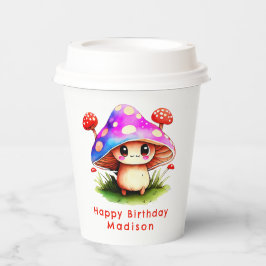 Niedlich Mushroom Geburtstag Pappbecher