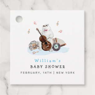 Niedlich Musician Polar Bear Baby Dusche Geschenkanhänger