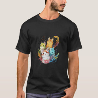 Niedlich Musiker Cat Music Kitten Clef Vocals Jazz T-Shirt