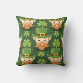 Niedlich Mustache Leprechaun Kissen
