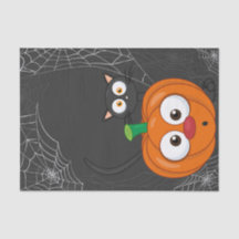 Niedlich n Spooky Cat und Pumpkin Halloween