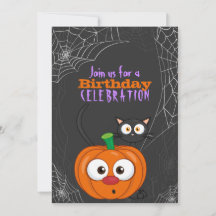 Niedlich n Spooky Scaredy Cat und Pumpkin Geburtst