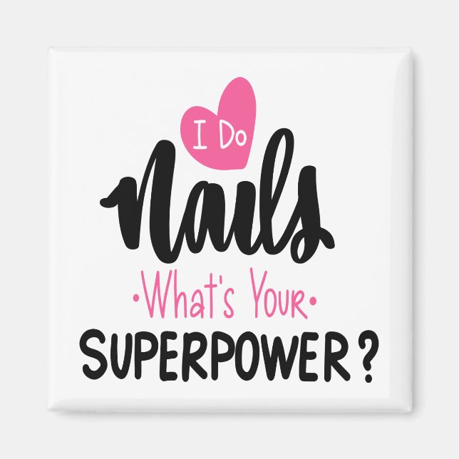 Niedlich Nail Tech Cosmetologin Nails Beauty Salon Magnet (Vorne)