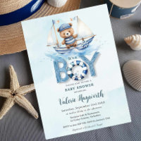 Niedlich Nautical Blue Boat Teddy Bear Boy Baby Du