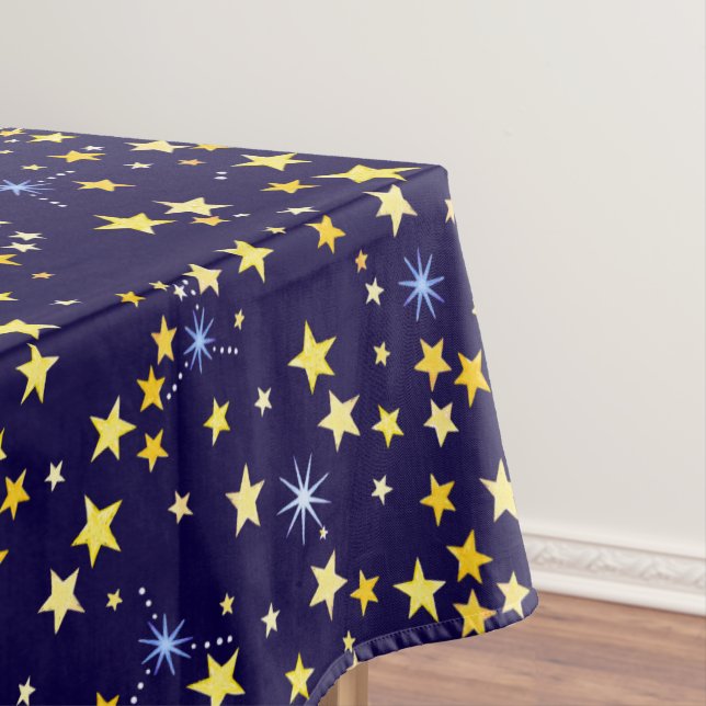 Niedlich Navy Blue Celestial Pattern Fun Lovely St Tischdecke (Beispiel)