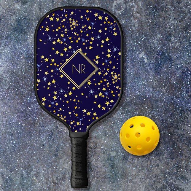 Niedlich Navy Blue Galaxy Stars Celestiable Custom Pickleball Schläger (Von Creator hochgeladen)