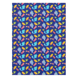 Niedlich Navy Blue Pattern Dinosaurier Geburtstag Tischdecke
