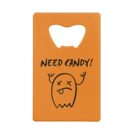 Niedlich Need Candy Halloween Ghost Monotone Geldbeutel Flaschenöffner
