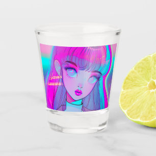 Niedlich Neon Anime Shot Glass Schnapsglas