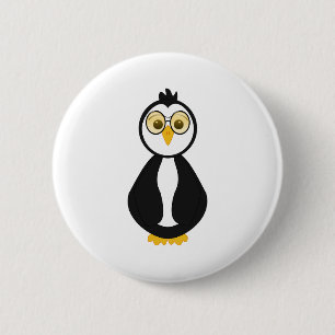 Niedlich Nerdy Penguin Button