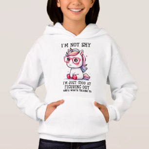 Niedlich Nerdy Unicorn Girls Hoodie