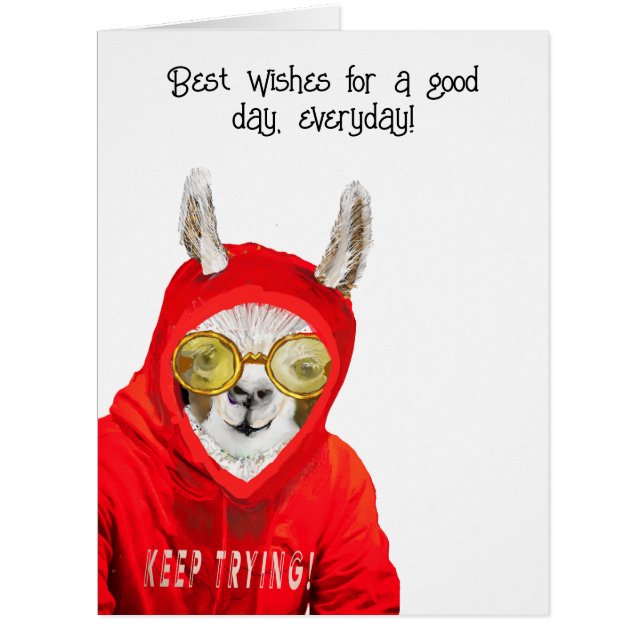 Niedlich, nett, Spaß Mama Llama, Behalt Gruß zu ve (Vorderseite)