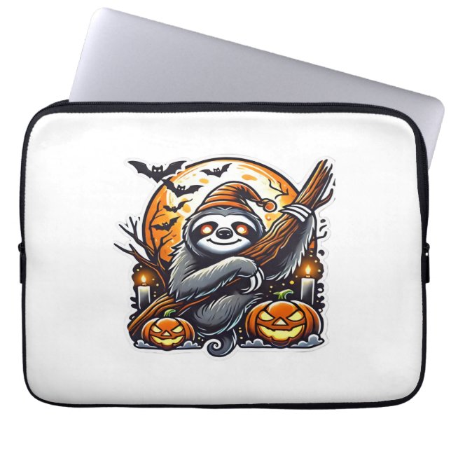 Niedlich Night Sloth Halloween Klassischer T - Shi Laptopschutzhülle (Vorderseite)