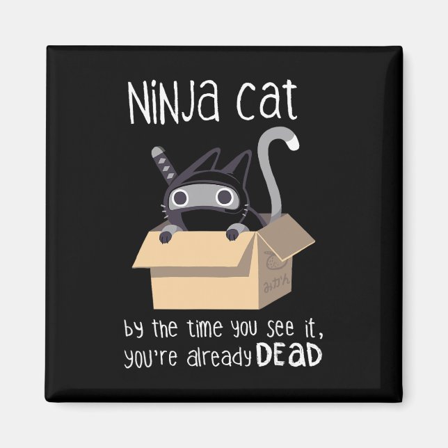 Niedlich Ninja Cat Magnet (Vorne)
