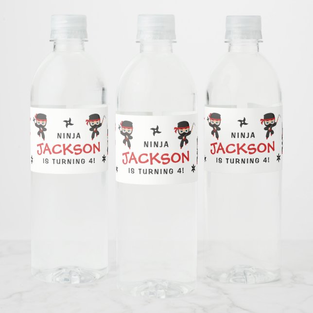 Niedlich Ninja Karate Samurai Birhtday Boy (Flaschen)