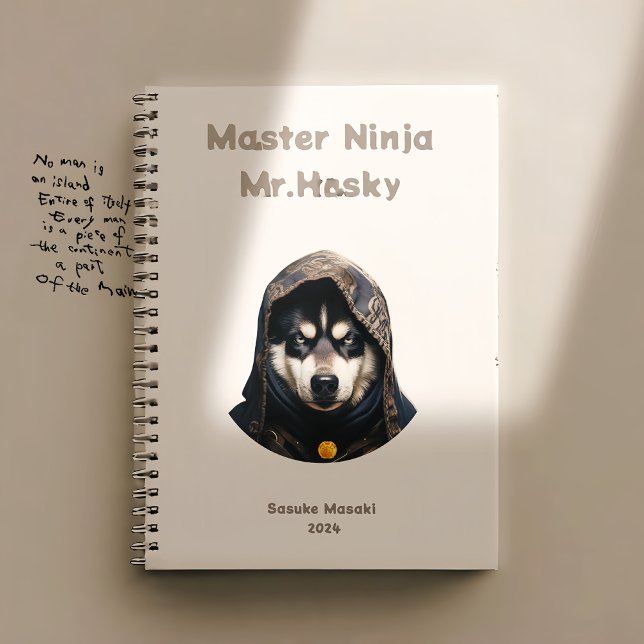 Niedlich Ninja Master Husky individuelle Notebook- Notizblock (Von Creator hochgeladen)
