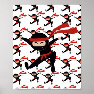Niedlich Ninja Ninjas Poster