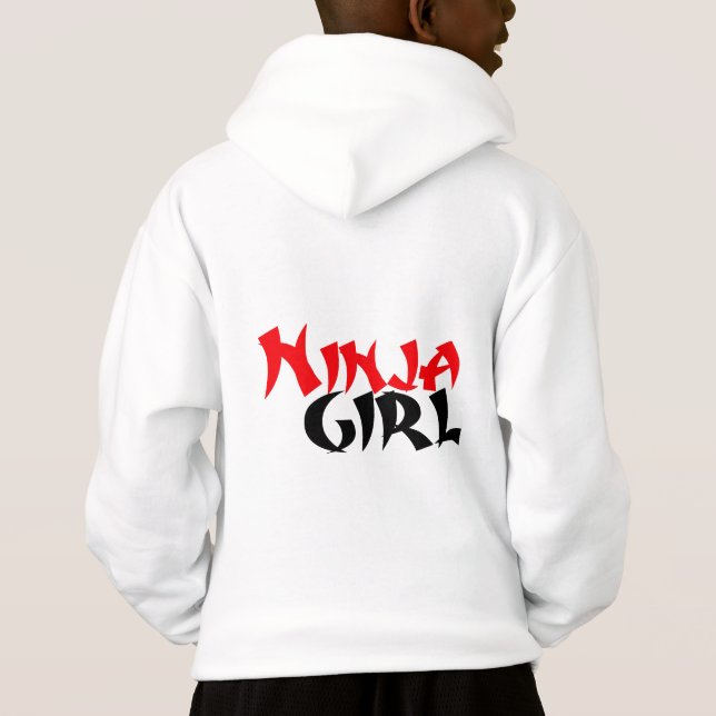 Niedlich Ninja Warrior Kids - Ninja Girl Hoodie (Rückseite)