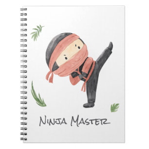 Niedlich Ninja Warrior - Kinder Individuelle Name Notizblock