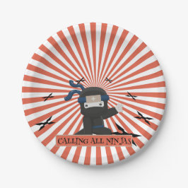 Niedlich Ninja Warrior Kindergeburtstag Pappteller