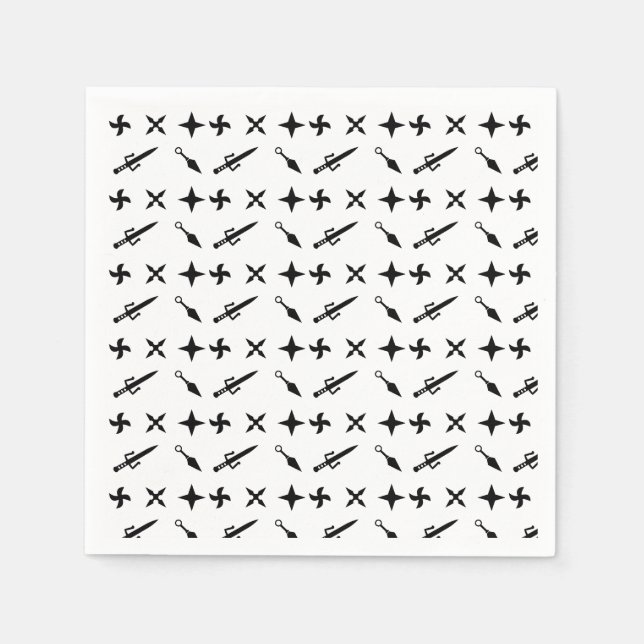 Niedlich Ninja Warrior Kindergeburtstag Serviette (Vorderseite)