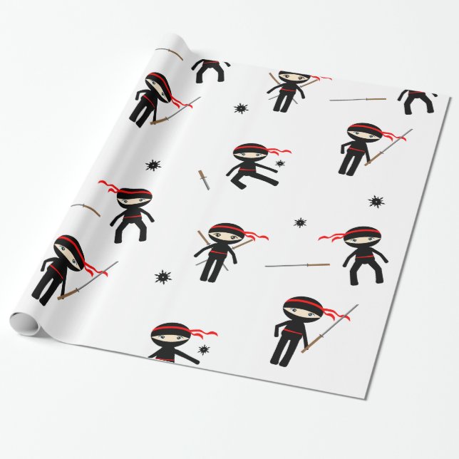 Niedlich Ninjas Geschenkpapier (Ungerollt)