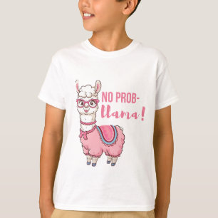 Niedlich "No Prob Llama!" Kinder T-Shirt