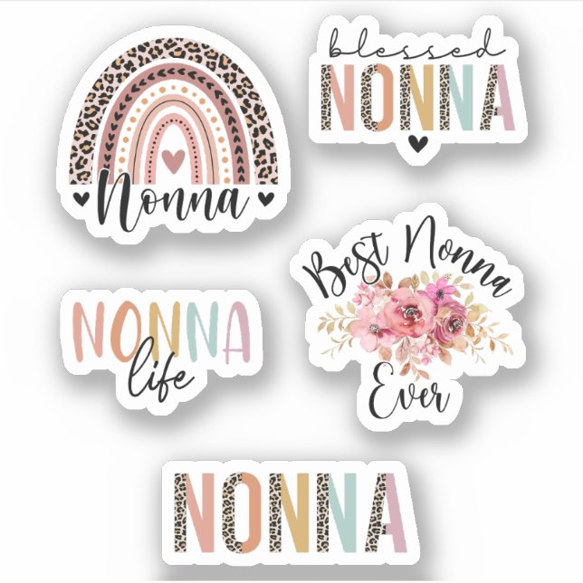 Niedlich Nonna Nana Geschenk, Großmutter, Nonna Pa Aufkleber (Vorderseite)