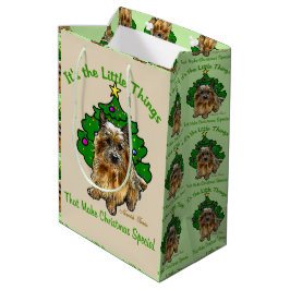 Niedlich Norwich Terrier Christmas Mittlere Geschenktüte