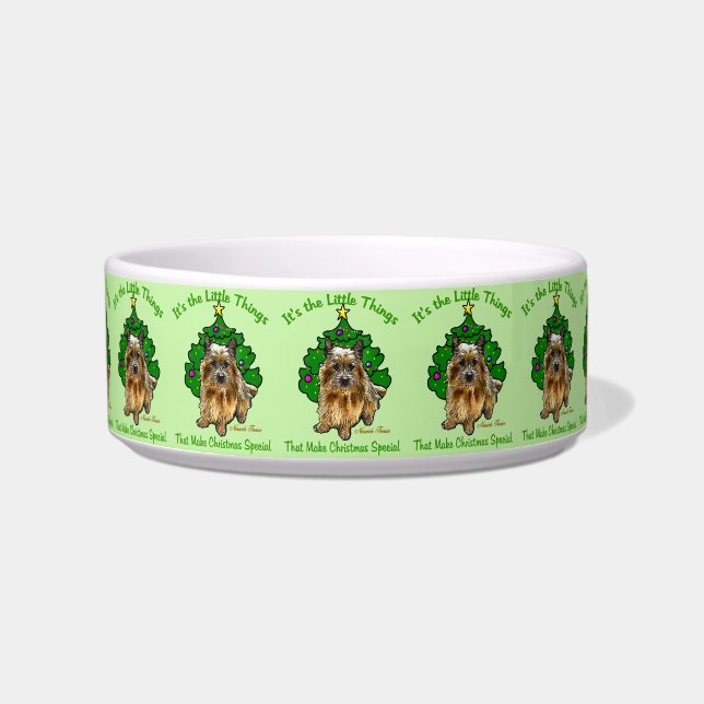 Niedlich Norwich Terrier Christmas Napf (Vorderseite)