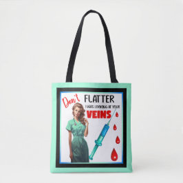 Niedlich Nostalgische Krankenschwester Pinup Flatt Tasche