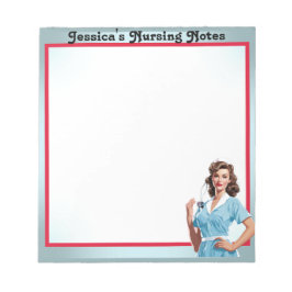 Niedlich Nostalgische Krankenschwester Pinup_ Ich  Notizblock