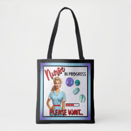 Niedlich Nostalgische Krankenschwester Pinup im Ga Tasche