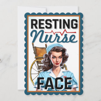 Niedlich Nostalgische Krankenschwester Pinup Ruhen Einladung