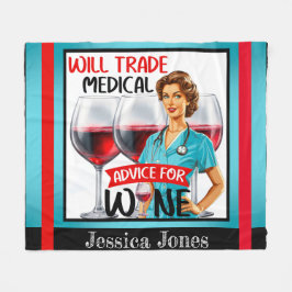 Niedlich Nostalgische Krankenschwester Pinup wird Fleecedecke