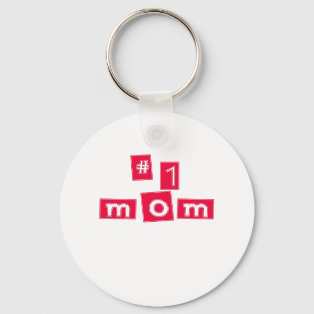 Niedlich, "Nummer 1 Mama" Schlüsselanhänger (Vorderseite)