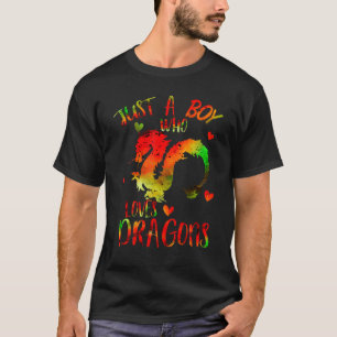 Niedlich nur ein Junge, der Lieben Dragons Männer  T-Shirt