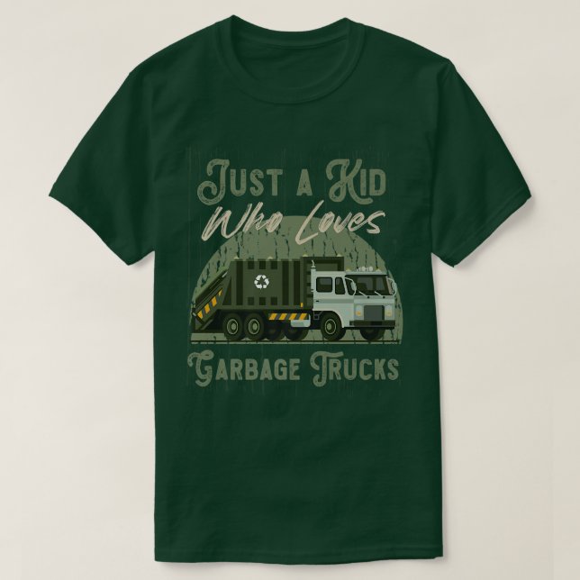 Niedlich nur ein Kind, das Mülltransporter Liebe T-Shirt (Design vorne)