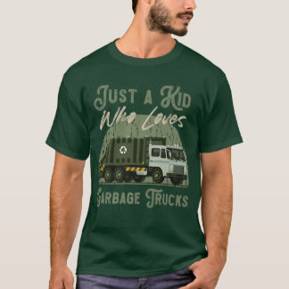 Niedlich nur ein Kind, das Mülltransporter Liebe T-Shirt