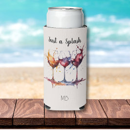 Niedlich nur ein kleiner Tropfen Wein Wasserfarbe Selters Dosenkühler