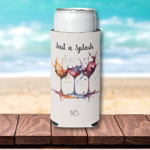 Niedlich nur ein kleiner Tropfen Wein Wasserfarbe Selters Dosenkühler