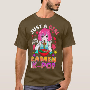 Niedlich nur ein Mädchen, das KPop und Ramen Girls T-Shirt