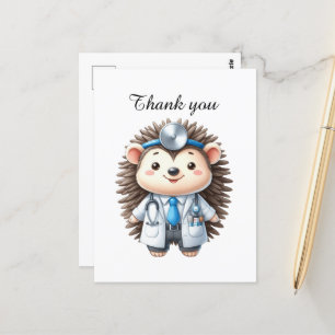 Niedlich Nurse danke Ihnen Igel Postkarte