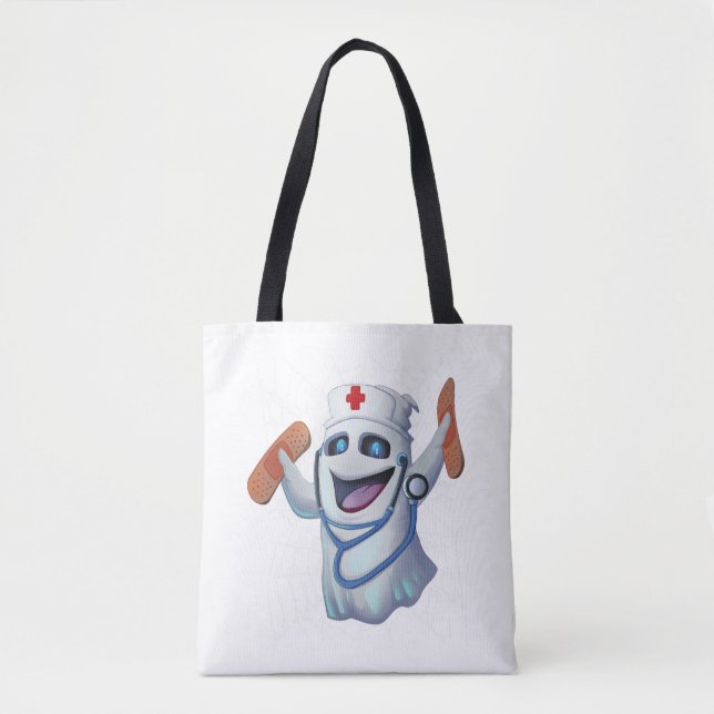 Niedlich Nurse Ghost Halloween Tasche (Vorderseite)